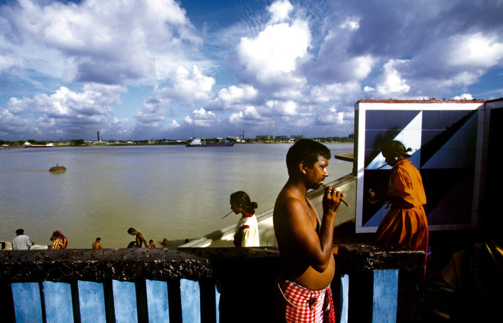 Morning activities, Hoogly river, Kolkata 2000