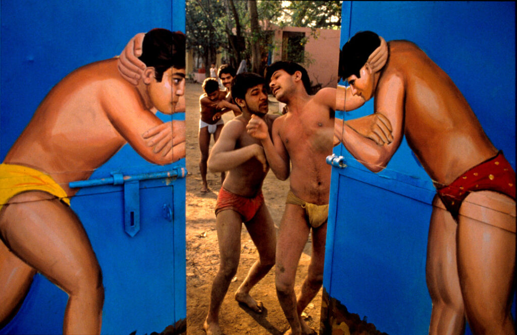 Through the doors of a wrestling school, Delhi 1989